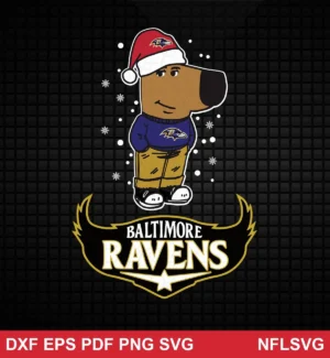 cartoon NFL classic design expressing holiday cheer for Cricut and Silhouette cutting machines