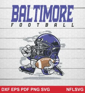 cartoon NFL classic design expressing team pride for Cricut and Silhouette cutting machines