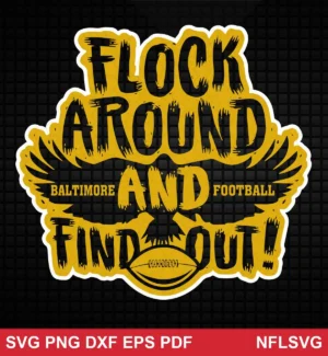 modern, bold typography NFL classic design expressing confidence for Cricut and Silhouette cutting machines