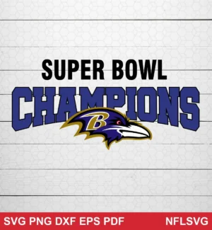 modern, clean, and straightforward typographic design with team logo integration Baltimore Ravens SVG bold design expressing pride and celebration for Cricut and Silhouette cutting machines