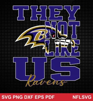 modern bold typography with integrated team logo, minimalistic and clean Baltimore Ravens SVG bold design expressing team pride and defiance for Cricut and Silhouette cutting machines