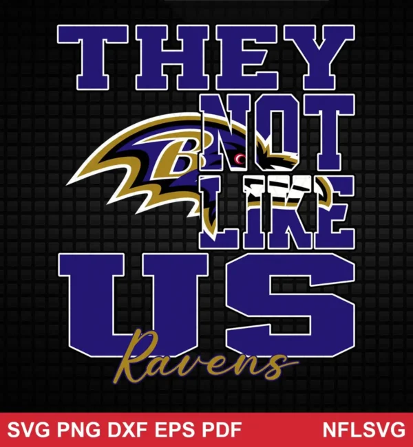 modern bold typography with integrated team logo, minimalistic and clean Baltimore Ravens SVG bold design expressing team pride and defiance for Cricut and Silhouette cutting machines