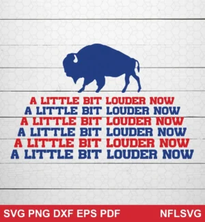 minimalist, modern, text-focused with a simple team silhouette Buffalo Bills SVG classic design expressing motivation and team pride for Cricut and Silhouette cutting machines