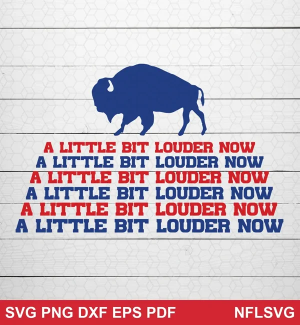 minimalist, modern, text-focused with a simple team silhouette Buffalo Bills SVG classic design expressing motivation and team pride for Cricut and Silhouette cutting machines