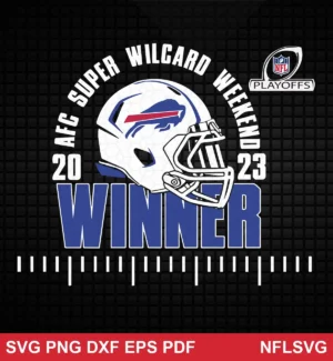 modern, clean, and straightforward sports graphic design Buffalo Bills SVG classic design expressing pride and celebration for Cricut and Silhouette cutting machines