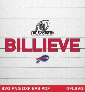 minimalist, modern text-based graphic with official NFL branding Buffalo Bills SVG classic design expressing hope, encouragement, team pride for Cricut and Silhouette cutting machines