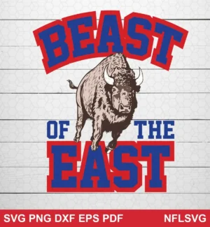 modern cartoon with bold collegiate typography Buffalo Bills SVG bold design expressing pride and strength for Cricut and Silhouette cutting machines