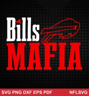 modern, bold typography with minimalist team logo outline Buffalo Bills SVG bold design expressing team pride and unity for Cricut and Silhouette cutting machines