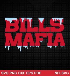 bold, modern typography with icy effect Buffalo Bills SVG classic design expressing team pride and toughness for Cricut and Silhouette cutting machines