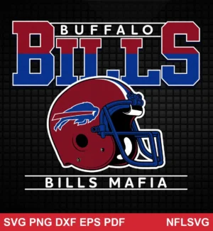 modern, bold, and clean with a focus on team branding elements Buffalo Bills SVG logo design expressing team pride and fan loyalty for Cricut and Silhouette cutting machines