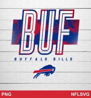 modern, clean typography with subtle texture and team color splash Buffalo Bills SVG logo design expressing team pride and identity for Cricut and Silhouette cutting machines