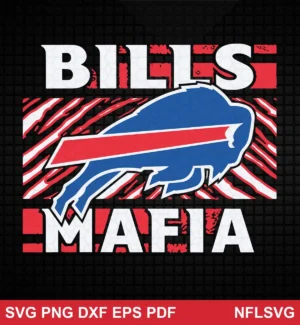 modern, bold graphic with distressed texture and strong team branding Buffalo Bills SVG bold design expressing team pride and unity for Cricut and Silhouette cutting machines