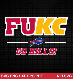 modern, bold typography with team color emphasis Buffalo Bills SVG bold design expressing rivalry-driven aggression and team pride for Cricut and Silhouette cutting machines