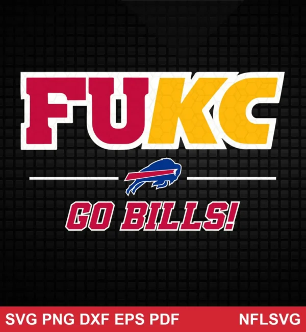 modern, bold typography with team color emphasis Buffalo Bills SVG bold design expressing rivalry-driven aggression and team pride for Cricut and Silhouette cutting machines