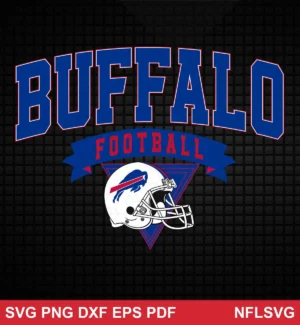 modern, clean sports logo design with bold typography and a simple helmet graphic Buffalo Bills SVG logo design expressing team pride and identity for Cricut and Silhouette cutting machines