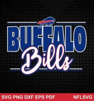 modern bold typography with team logo accent Buffalo Bills SVG logo design expressing team pride and identity for Cricut and Silhouette cutting machines