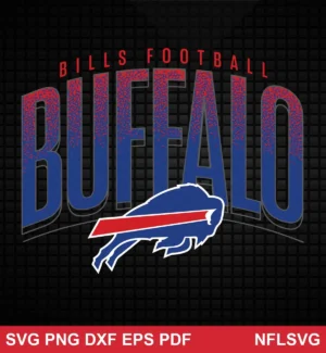 modern, clean, typographic with subtle texture Buffalo Bills SVG logo design expressing team pride and boldness for Cricut and Silhouette cutting machines
