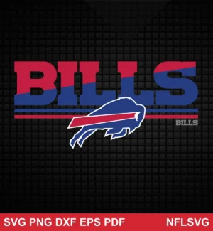 modern, clean, and minimalist with bold typography and team logo integration Buffalo Bills SVG logo design expressing team pride and boldness for Cricut and Silhouette cutting machines