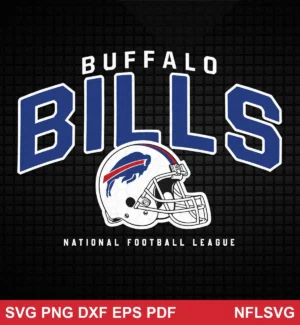modern, clean sports logo style with bold typography and helmet artwork Buffalo Bills SVG logo design expressing team pride and identity for Cricut and Silhouette cutting machines