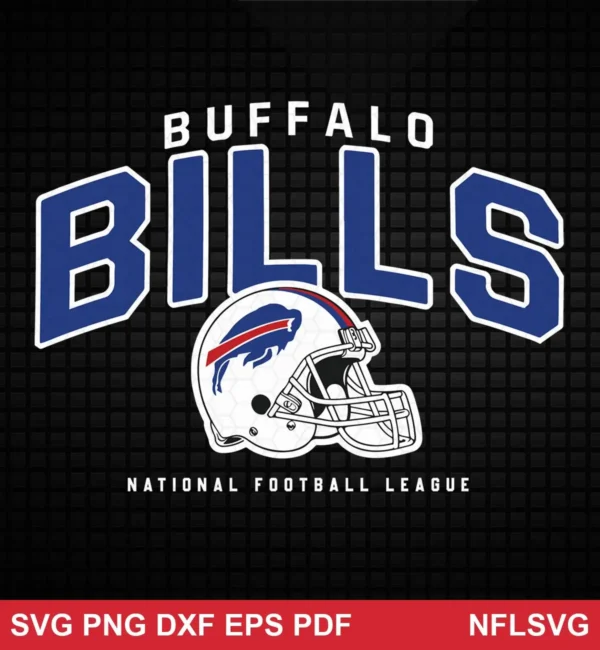 modern, clean sports logo style with bold typography and helmet artwork Buffalo Bills SVG logo design expressing team pride and identity for Cricut and Silhouette cutting machines