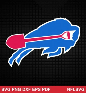modern minimalist with bold, flat colors and simple shapes Buffalo Bills SVG logo design expressing playful mockery for Cricut and Silhouette cutting machines