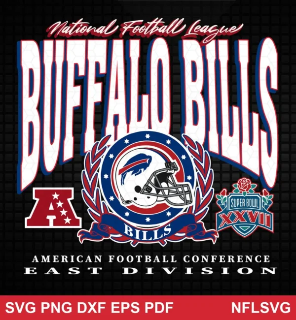 modern vintage with bold typography and classic NFL logo elements Buffalo Bills SVG logo design expressing team pride and nostalgia for Cricut and Silhouette cutting machines