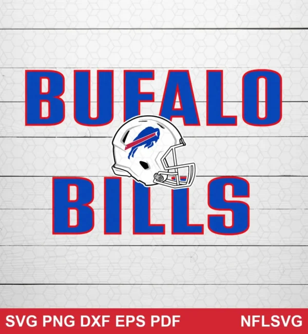 modern minimalist with clean lines and bold typography Buffalo Bills SVG logo design expressing team pride and identity for Cricut and Silhouette cutting machines