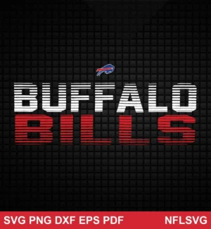 modern minimalist with digital glitch effect Buffalo Bills SVG logo design expressing team pride and identity for Cricut and Silhouette cutting machines