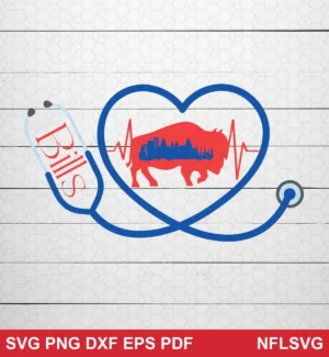 modern minimalist with clean lines and simple shapes Buffalo Bills SVG classic design expressing pride and team loyalty for Cricut and Silhouette cutting machines