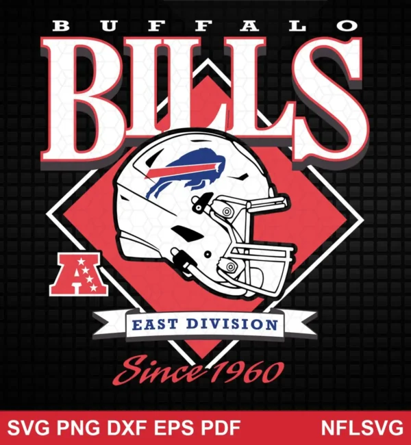 modern vintage with clean lines and bold typography Bills helmet design expressing pride and nostalgia for Cricut and Silhouette cutting machines