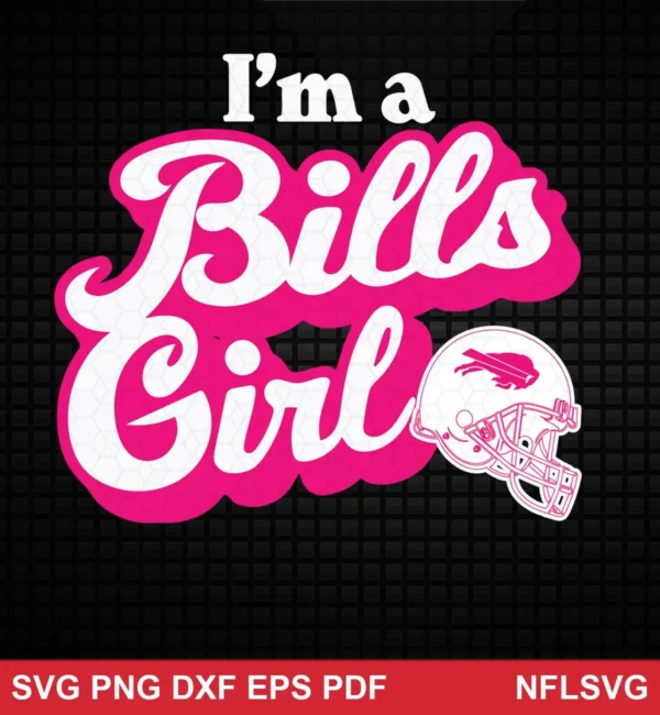 modern, clean typography with a simple graphic element Bills helmet design expressing team pride and fan identity for Cricut and Silhouette cutting machines