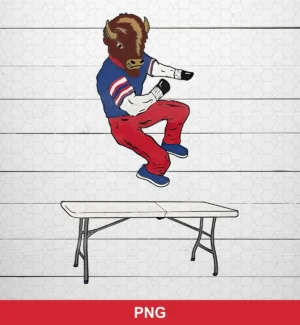 cartoon, modern sports mascot illustration Bills mascot design expressing celebration and team pride for Cricut and Silhouette cutting machines