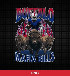 modern cartoon style with bold outlines and dynamic composition Bills classic design expressing team pride and strength for Cricut and Silhouette cutting machines