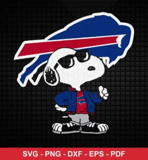 cartoon, modern with a clean vector look Bills classic design expressing team pride and coolness for Cricut and Silhouette cutting machines
