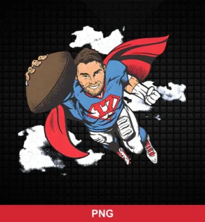 modern cartoon superhero style with bold outlines and dynamic pose Bills classic design expressing heroism and athleticism for Cricut and Silhouette cutting machines