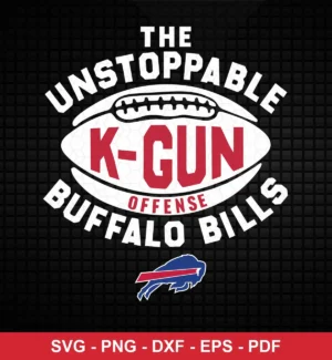 modern minimalist with bold typography and simple football iconography Bills classic design expressing pride and celebration of team offense for Cricut and Silhouette cutting machines