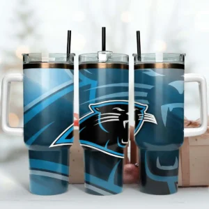 Carolina Panthers 40oz Tumbler Wrap Nfl Team PNG Design