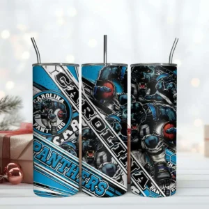 Carolina Panthers Mascot 20oz Tumbler Nfl 20oz Tumbler Design PNG