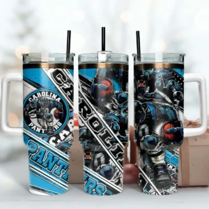 Carolina Panthers Mascot 40oz Tumbler Nfl 40oz Tumbler Design PNG