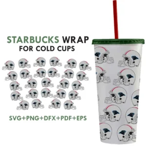 Carolina Panthers Starbucks Wrap SVG Nfl Coffee Lovers