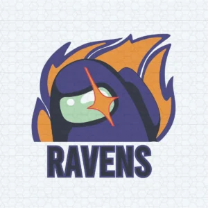 Among Us Baltimore Ravens SVG Background Transparent