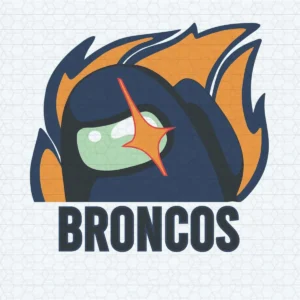 modern with bold elements Broncos classic SVG design showing excitement for Cricut and Silhouette cutting machines