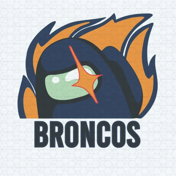 modern with bold elements Broncos classic SVG design showing excitement for Cricut and Silhouette cutting machines