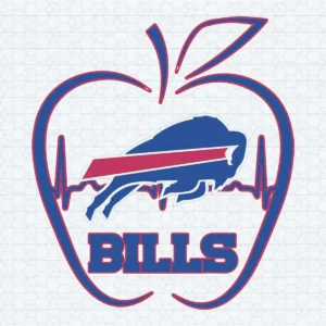 Apple Heartbeat Teacher Symbol Buffalo Bills SVG Teacher's Day