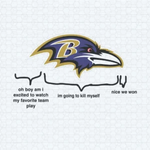 Baltimore I Excited To Watch My Favorite Team Play SVG