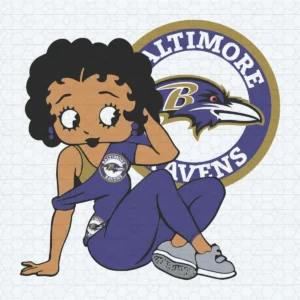 Baltimore Ravens Betty Boop SVG Charm City Boop SVG
