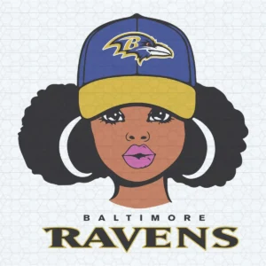 Baltimore Ravens Black Girl Love SVG Cricut File