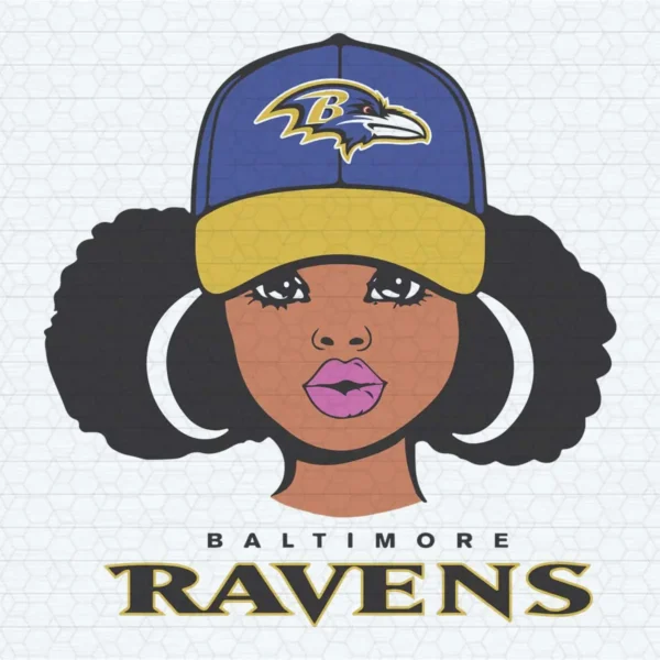 Baltimore Ravens Black Girl Love SVG Cricut File