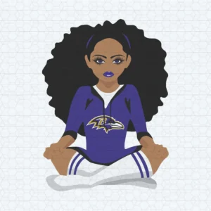 Baltimore Ravens Black Girl SVG Cricut File Digital Download