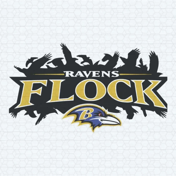 Baltimore Ravens Flock Silhouette SVG